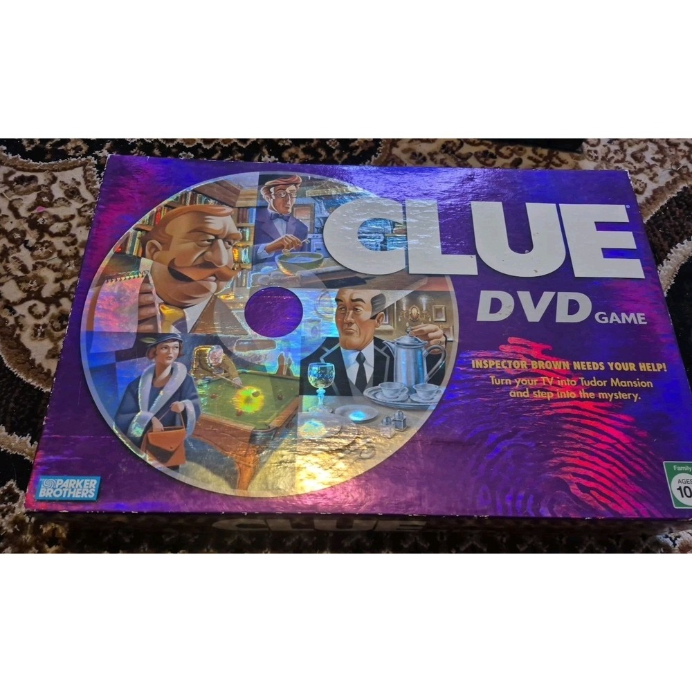 Clue DVD Game Parker Brothers Complete‎ Set Board Game + DVD